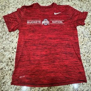 Nike The Ohio State University DRI-FIT T-Shirt Large Red